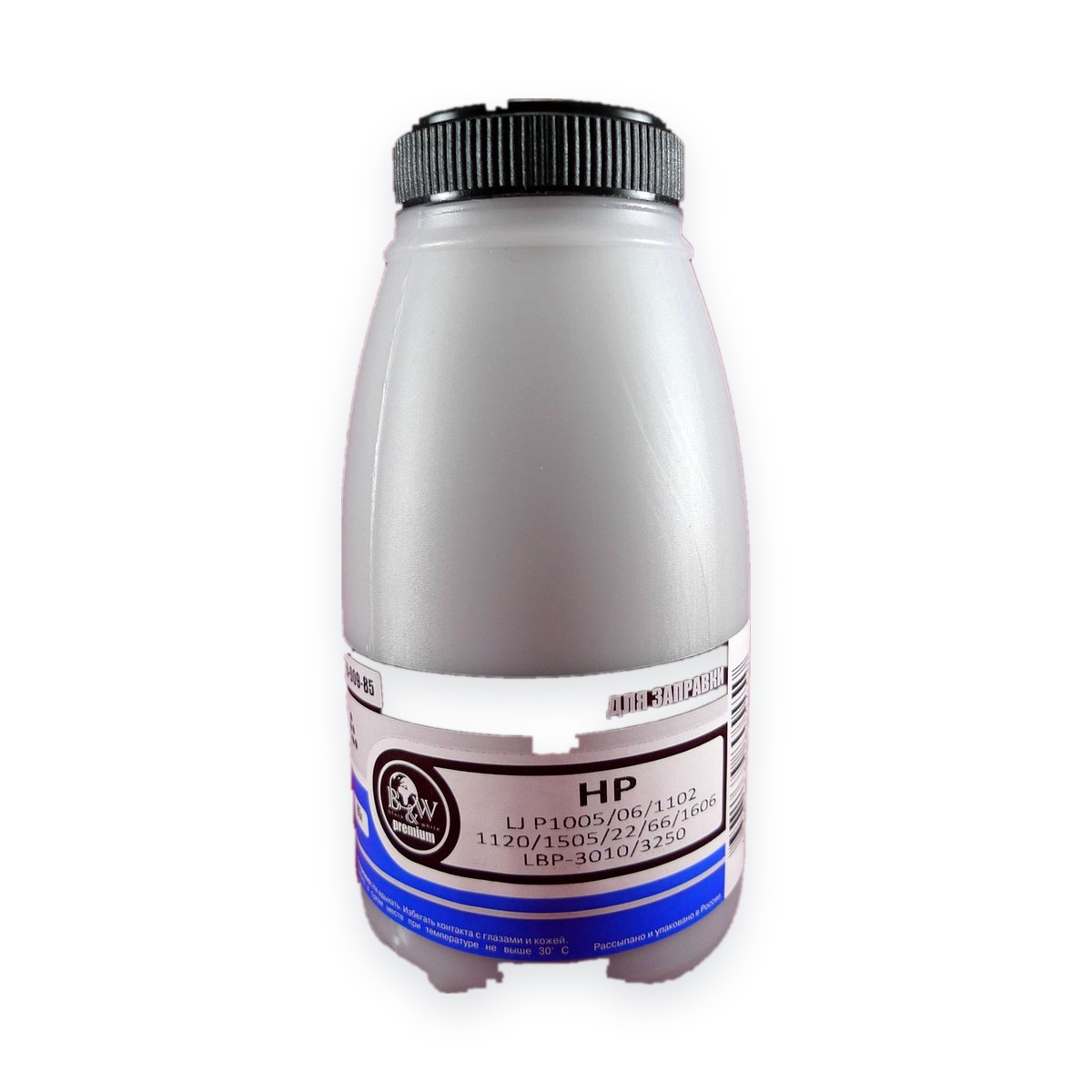 Тонер для картриджей CB435A/CE285A/CF283A/CF244A,CRG-712/725 (фл. 85г) Black&White Premium фас.Россия