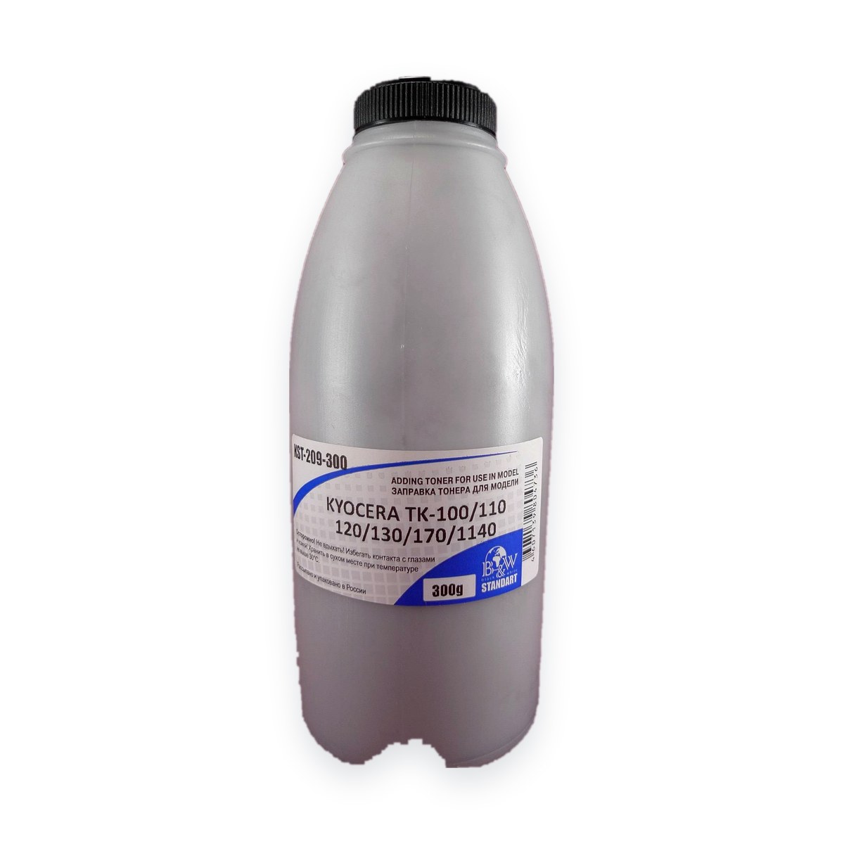 Тонер для Kyocera TK-100/110/120/130/170/1140/1150/1160/1170, FS-720/820/920/1016MFP/1116MFP/1030/1028MFP/1128MFP/1035/1135MFP/1300D/1350/1370DN/1320D, M2035/2040/2135/2535/2540/2635/2640/2735 ,P2040/2235DN (фл. 300г) Black&White Standart фас.Россия